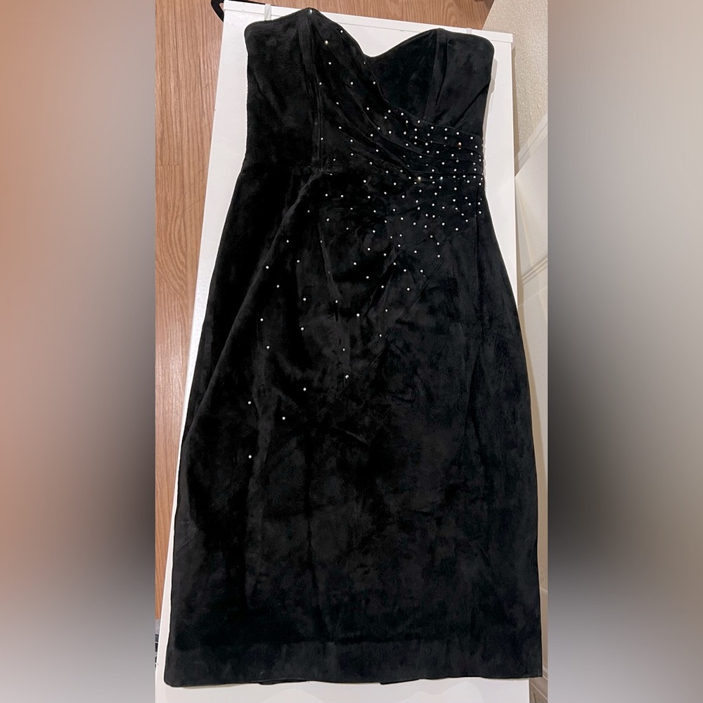 POSITANO PELLE MEDIUM DRESS .Vintage dress, Genuine Leather